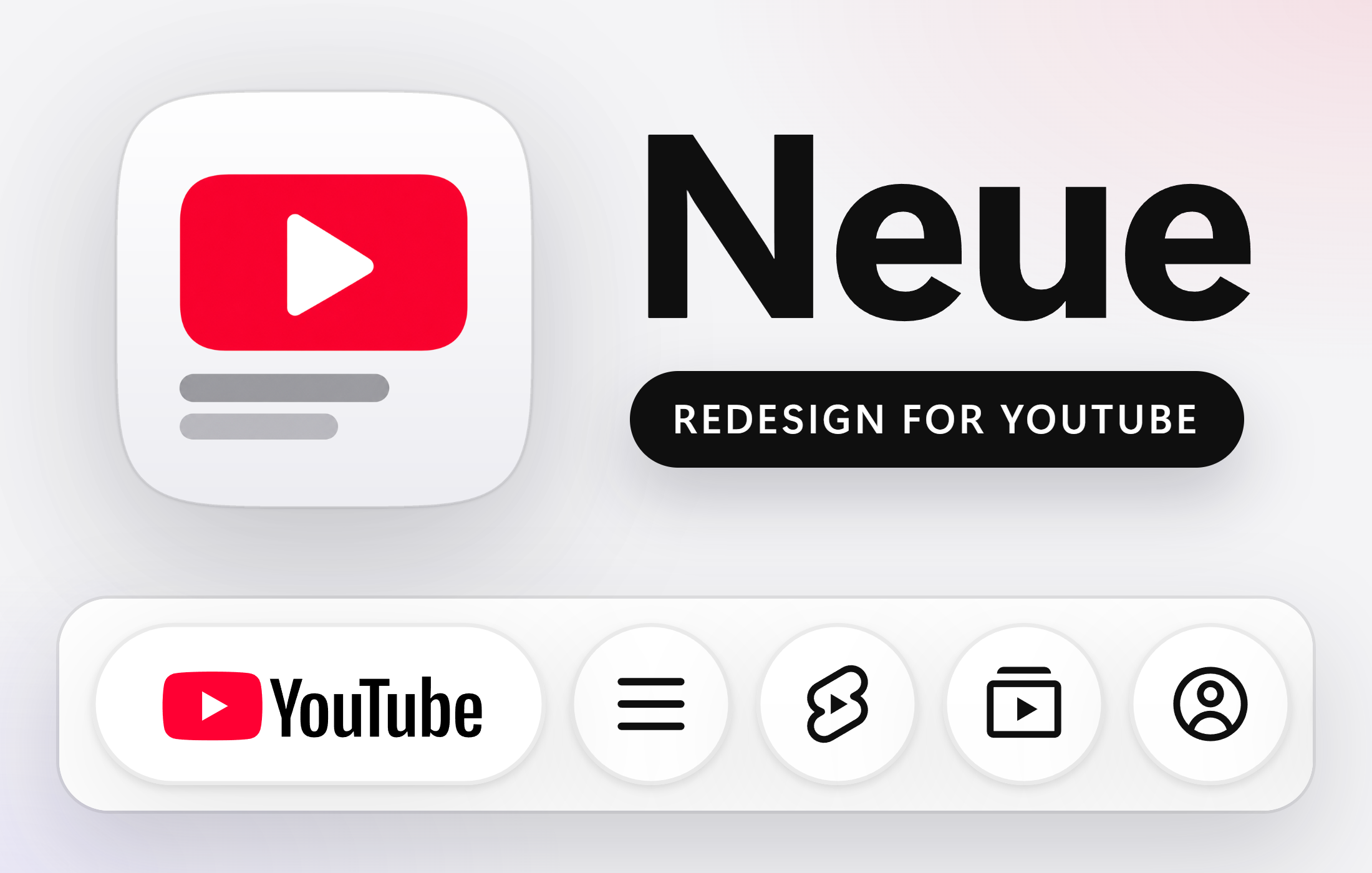 Neue — redesign for YouTube